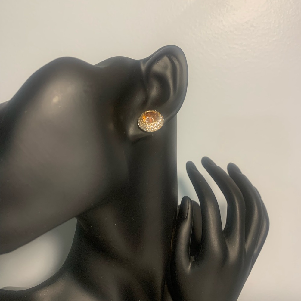 Dark Citrine Post Earrings